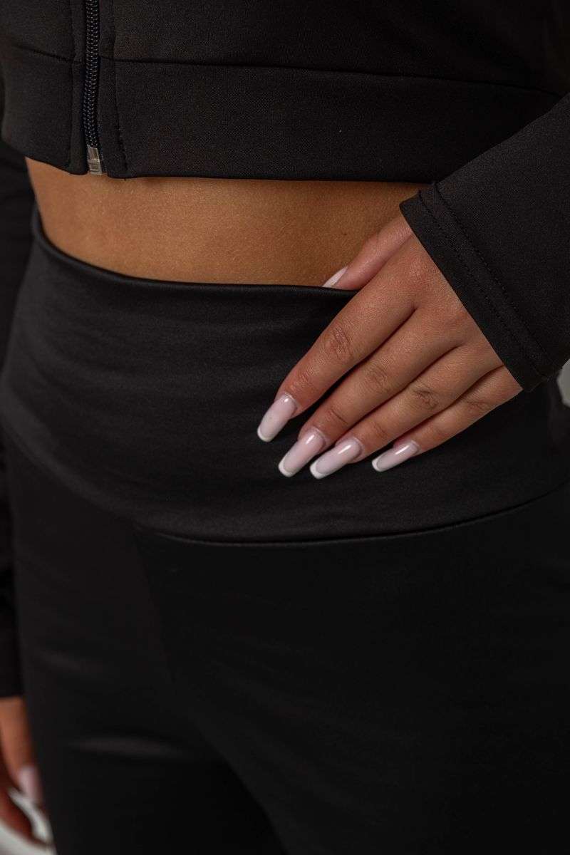 Лосины однотонные, цвет черный, 238R58650 — изображение 5