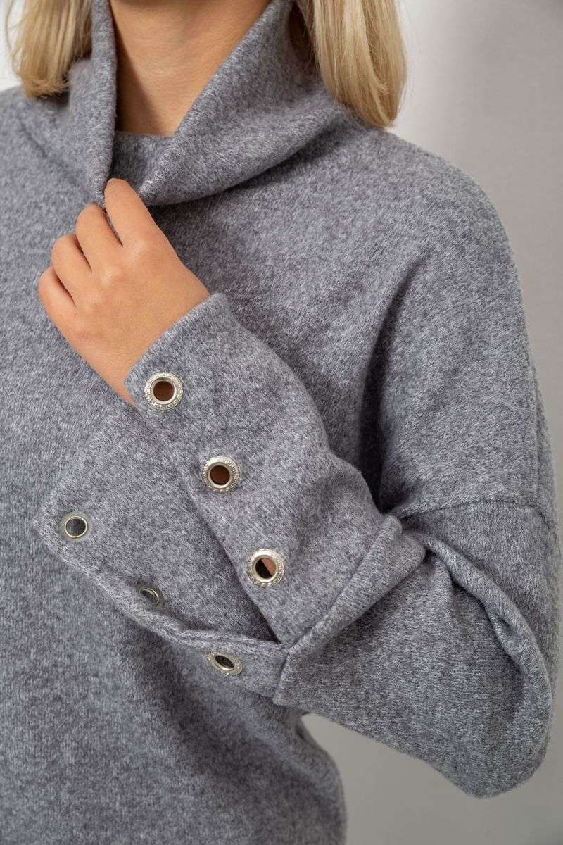 Гольф женский, цвет светло-серый, 257R111-1 — изображение 5