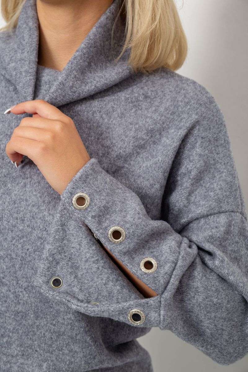 Гольф женский, цвет серо-синий, 257R111-1 — изображение 5