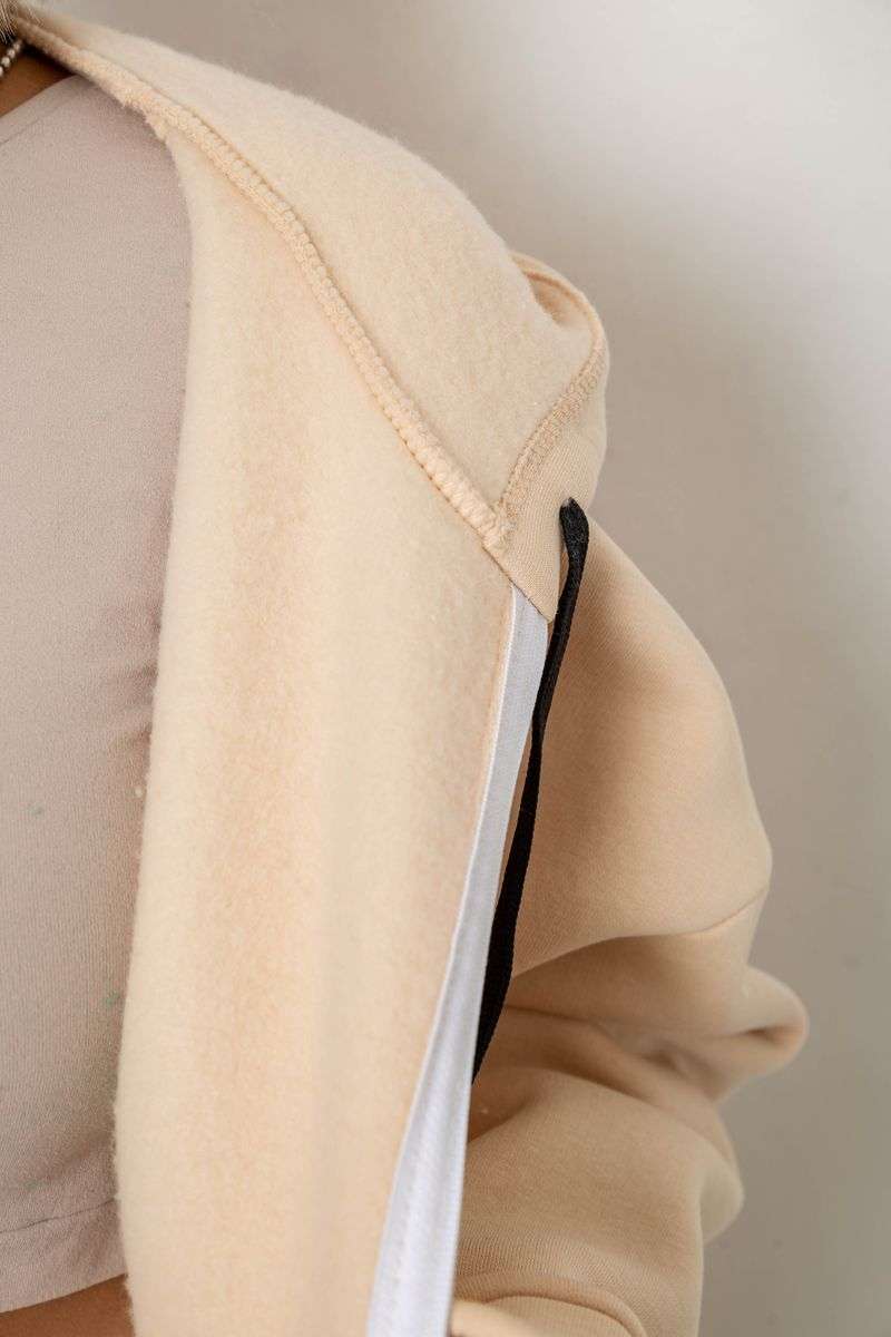 Спортивный костюм женский на флисе, цвет бежевый, 238R5715-1 — изображение 6