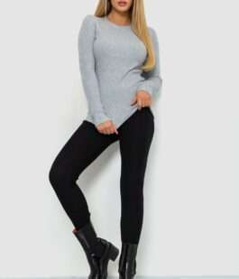 Кофта женская однотонная, цвет светло-серый, 244R2031