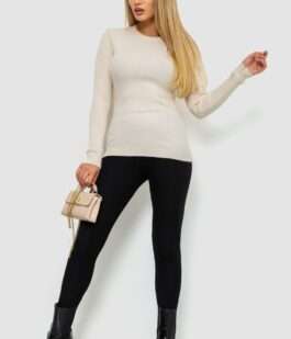 Кофта женская однотонная, цвет светло-бежевый, 244R2031