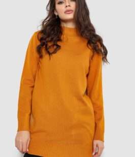 Свитер женский однотонный, цвет горчичный, 244R5550