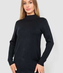 Свитер женский однотонный, цвет черный, 244R5550