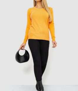 Кофта женский однотонный повседневный, цвет светло-оранжевый, 244R2033