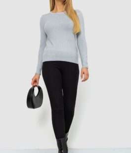 Кофта женский однотонный повседневный, цвет светло-серый, 244R2033