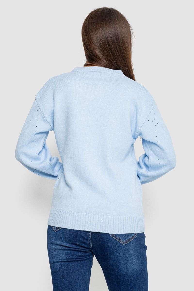 Свитер женский, цвет голубой, 244R2026-8 — изображение 4