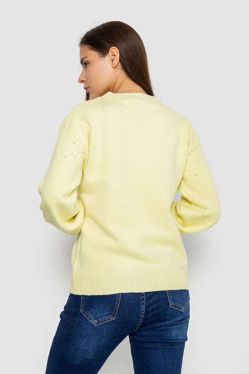 Свитер женский, цвет светло-салатовый, 244R2026-8 — изображение 4