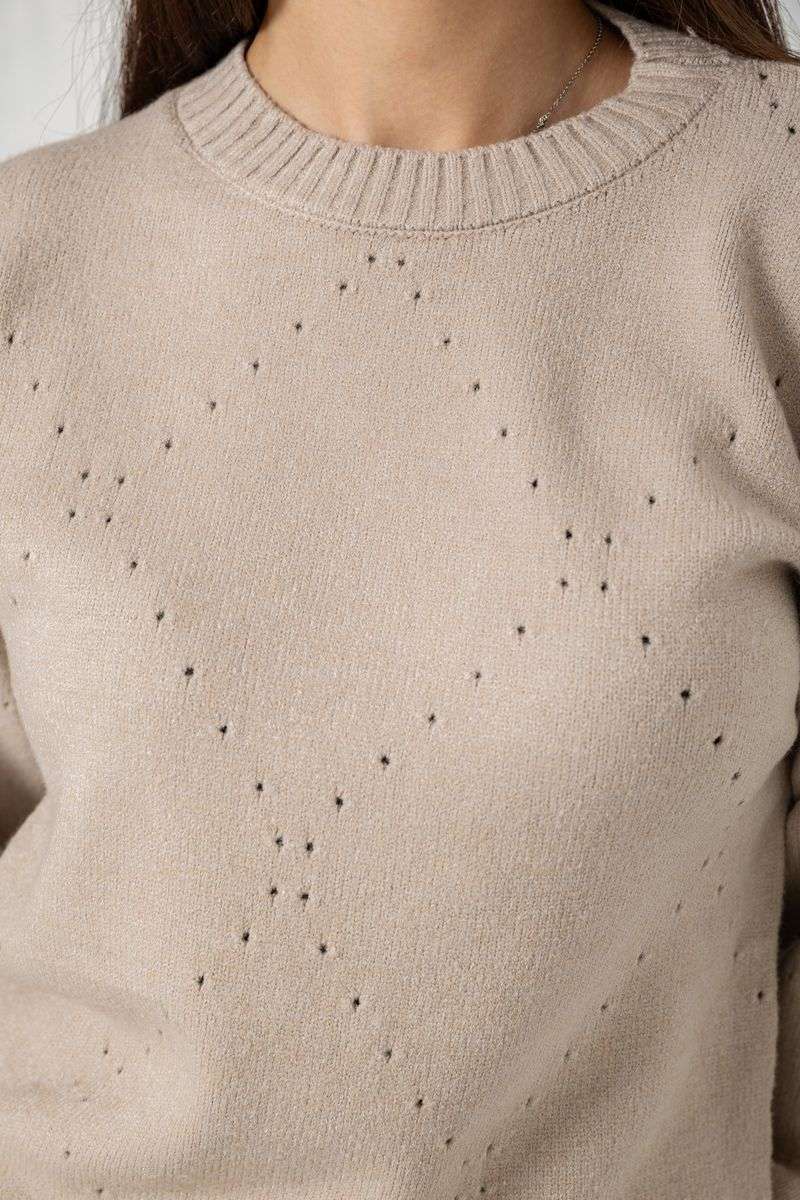 Свитер женский, цвет бежевый, 244R2026-8 — изображение 5