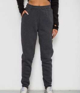 Спортивные штаны женские на флисе, цвет серый, 238R58671-1