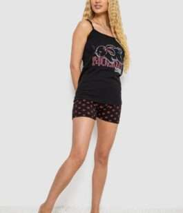 Пижама женская с принтом 238R2936, цвет Черный