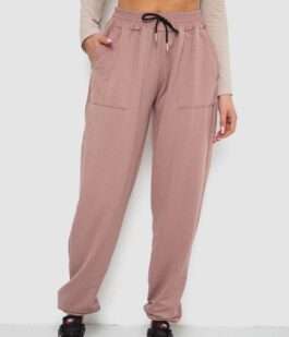 Спортивные штаны женские, цвет пудровый, 238R115