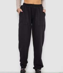 Спортивные штаны женские, цвет черный, 238R115