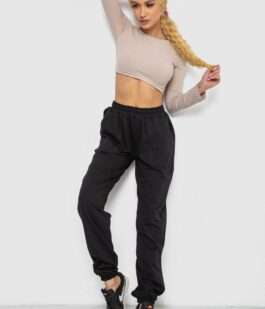 Спортивные штаны женские, цвет черный, 238R115