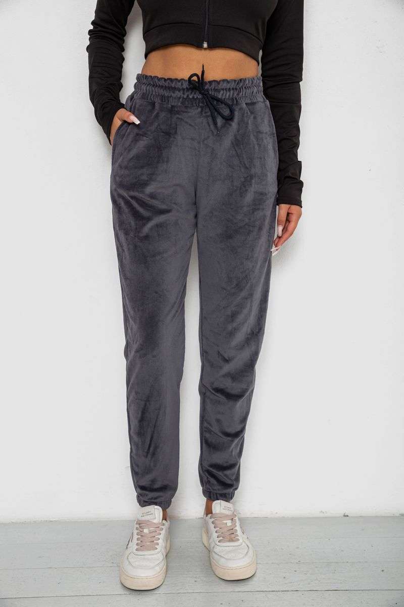 Спортивные штаны велюровые женские на флисе