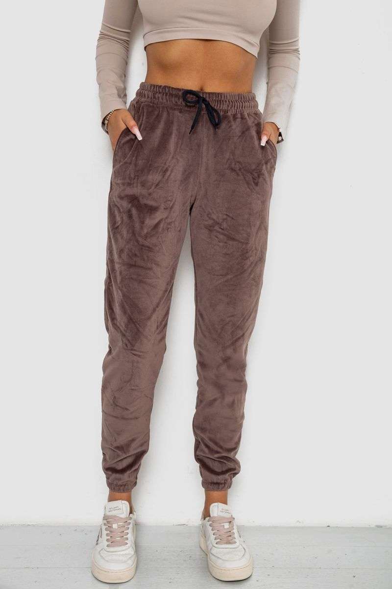 Спортивные штаны велюровые женские на флисе
