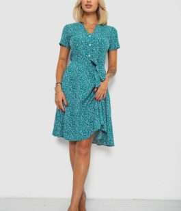 Платье софт с принтом, цвет зеленый, 230R0032