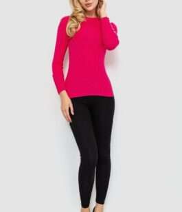 Кофта женская трикотажная однотонная, цвет розовый, 204R017