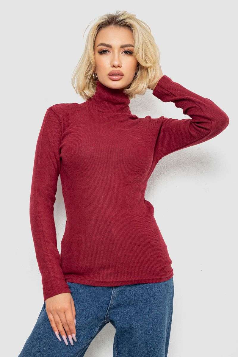 Гольф женский однотонный в рубчик