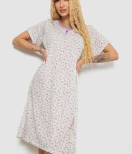 Ночная рубашка, цвет бело-сиреневый, 238R58367