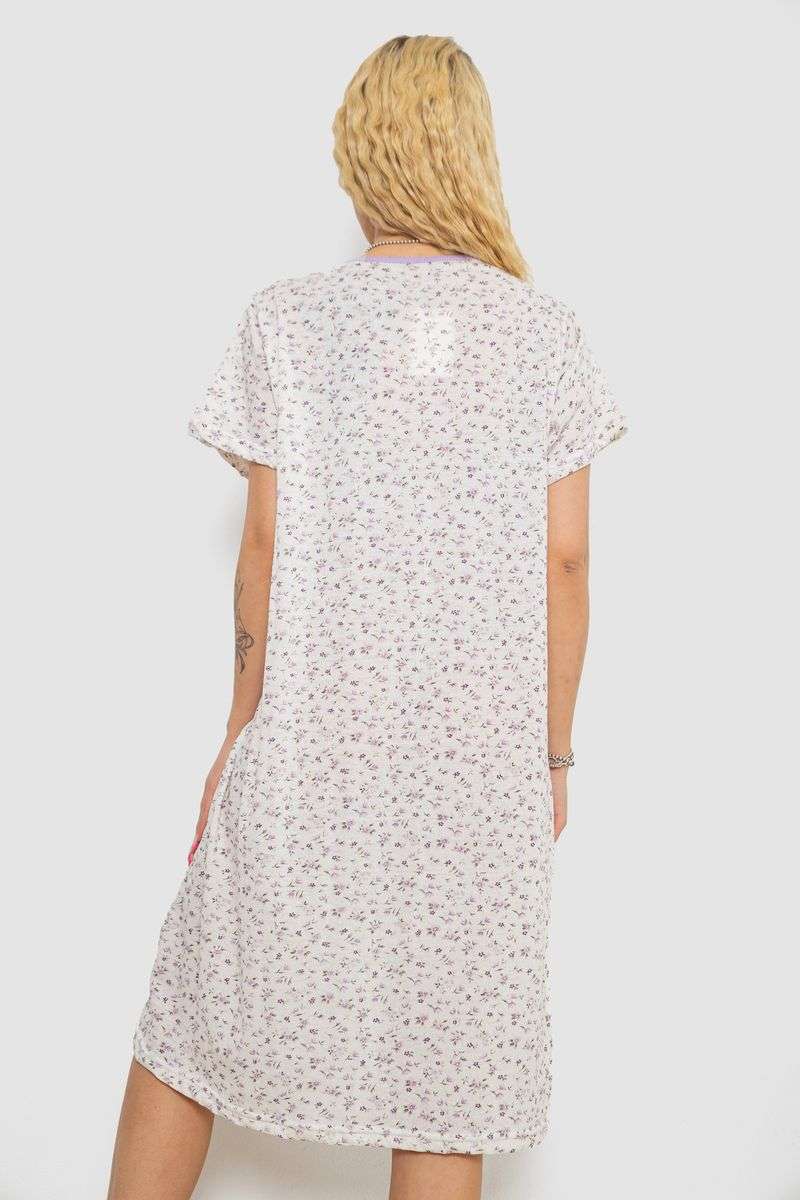 Ночная рубашка, цвет бело-сиреневый, 238R58367 — изображение 4