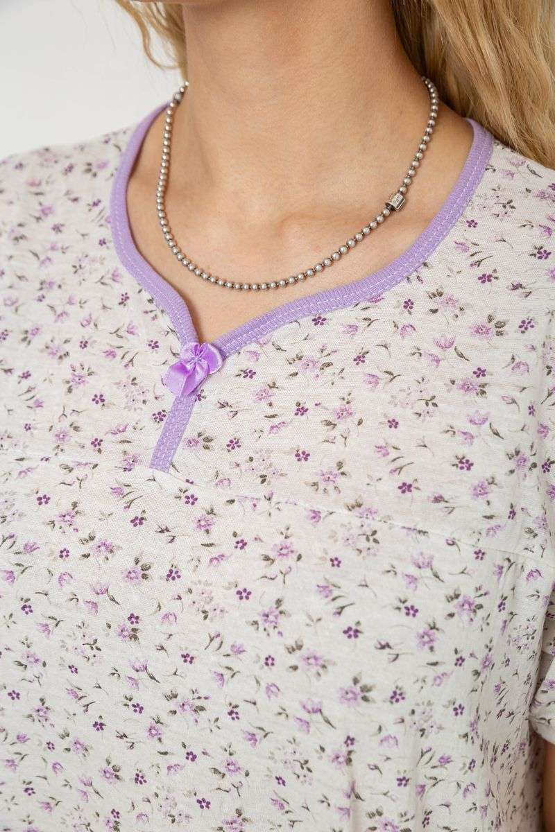 Ночная рубашка, цвет бело-сиреневый, 238R58367 — изображение 5