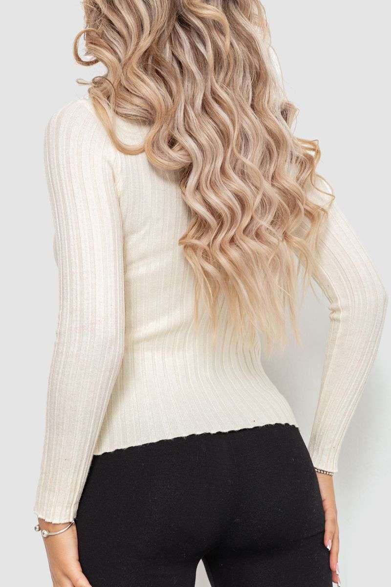 Гольф женский однотонный, цвет кремовый, 204R040 — изображение 4