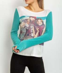 Свитшот женский, цвет оливково-молочный, 167R731-1