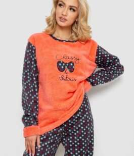 Пижама женская махра, цвет кораллово-синий, 238R58430