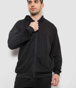 Спортивный костюм мужской утепленный, цвет черный, 244R9104