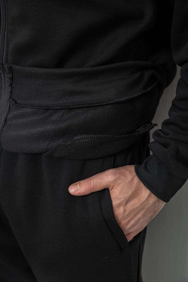 Спортивный костюм мужской утепленный, цвет черный, 244R9104 — изображение 6