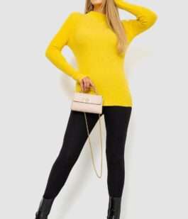 Кофта женская однотонная базовая, цвет желтый, 244R2032