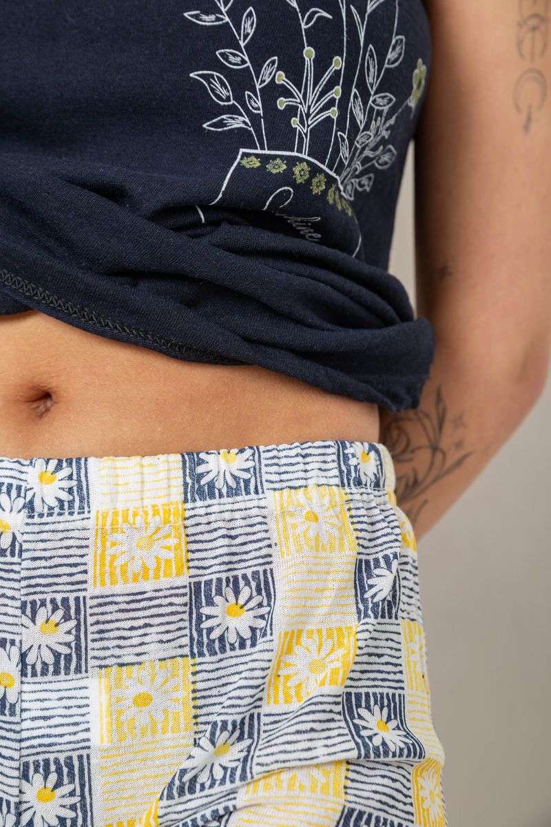 Пижама женская с принтом, цвет темно-синий, 238R3052 — изображение 5