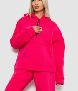 Спортивный костюм женский на флисе, цвет малиновый, 238R5726