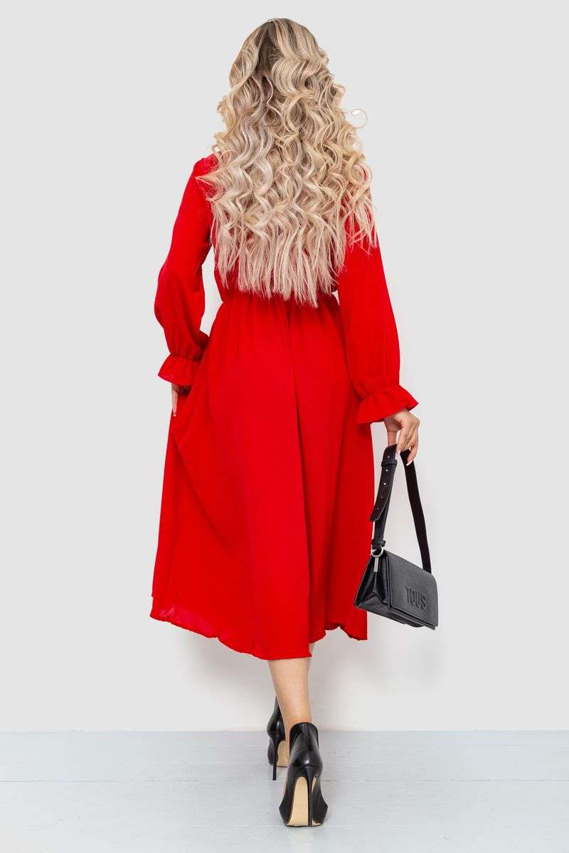 Платье нарядное, цвет красный, 204R601 — изображение 4