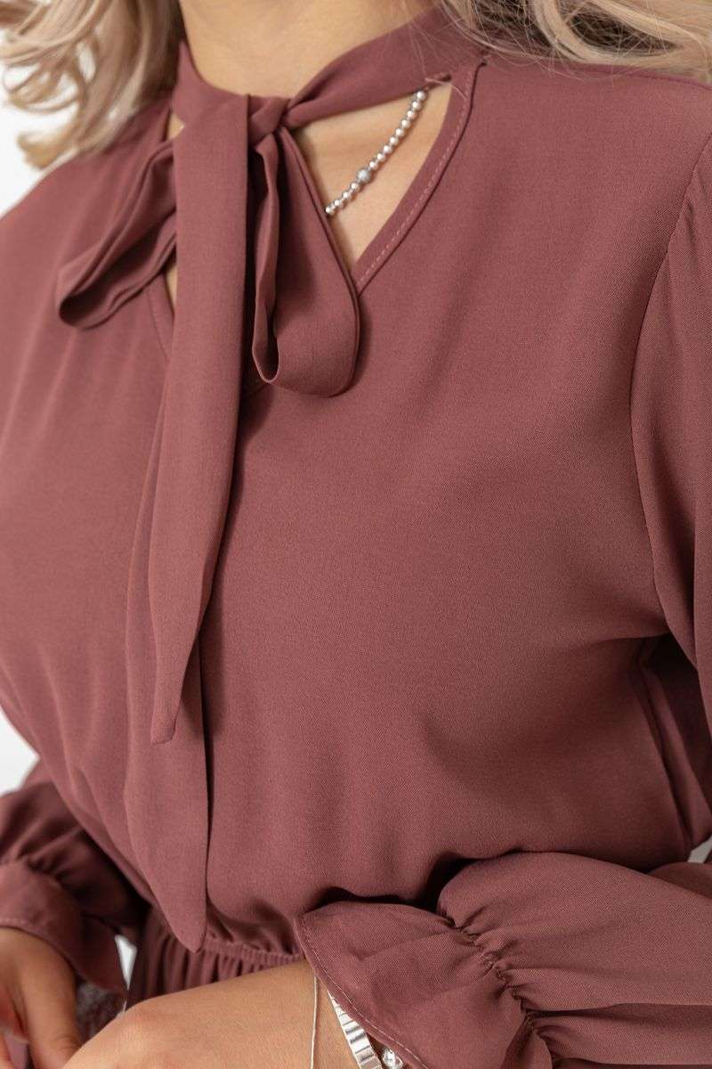 Платье нарядное, цвет сливовый, 204R601 — изображение 5