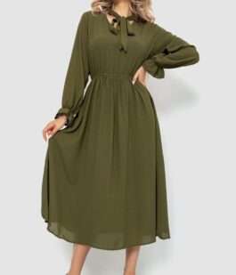 Платье нарядное, цвет хаки, 204R601