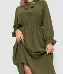 Платье нарядное, цвет хаки, 204R601