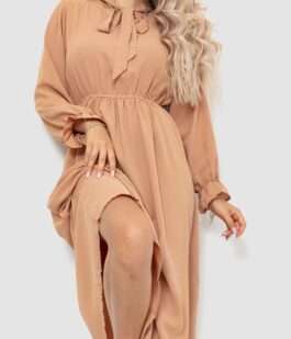 Платье нарядное, цвет темно-бежевый, 204R601