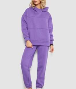 Спортивный костюм женский на флисе, цвет сиреневый, 247R10765