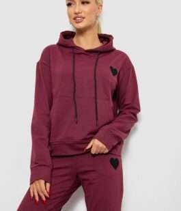 Спортивный костюм женский двухнитка, цвет сливовый, 214R1419-004