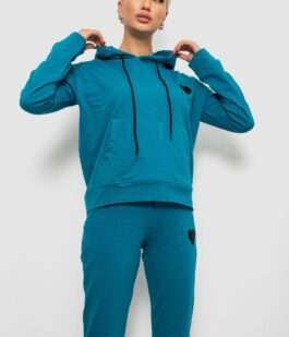 Спортивный костюм женский двухнитка, цвет бирюзовый, 214R1419-004