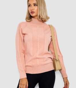 Гольф женский однотонный, цвет темно-персиковый, 244R1516