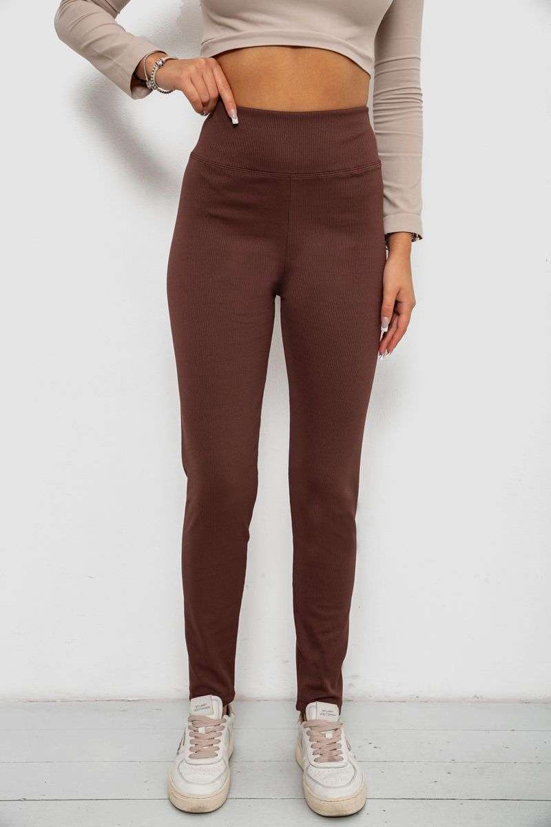 Лосины в рубчик на флисе