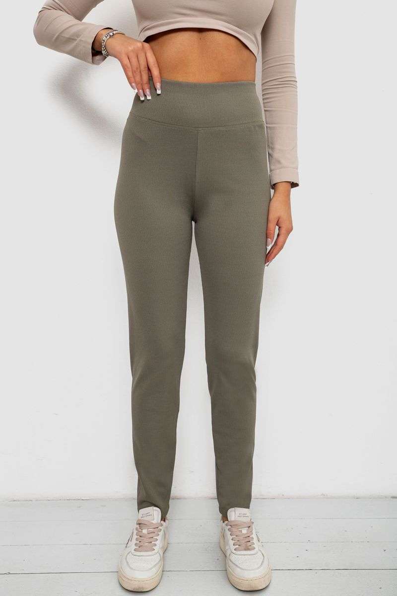 Лосины в рубчик на флисе