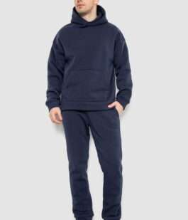 Спортивный костюм мужской на флисе, цвет темно-синий, 177R235-1