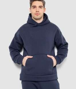 Спортивный костюм мужской на флисе, цвет темно-синий, 177R235-1