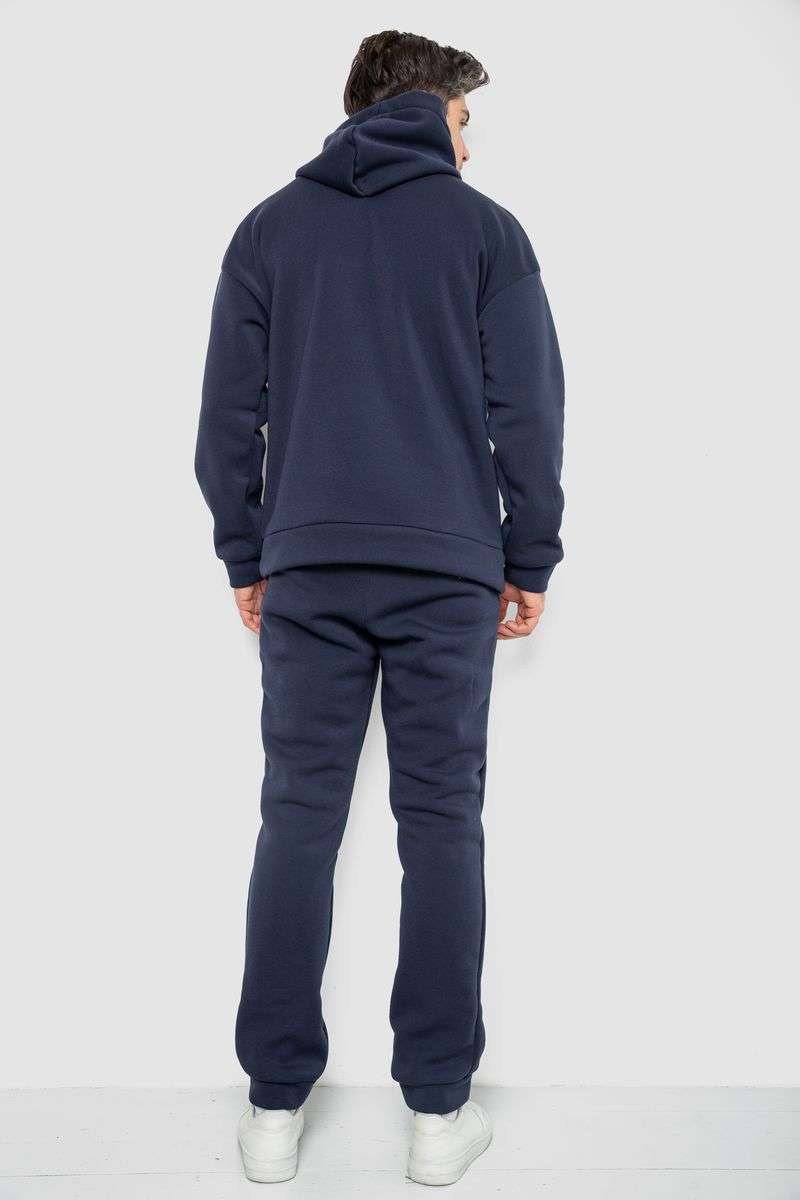 Спортивный костюм мужской на флисе, цвет темно-синий, 177R235-1 — изображение 4
