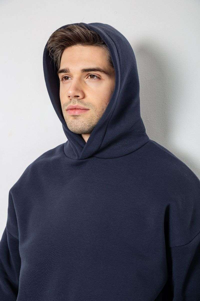 Спортивный костюм мужской на флисе, цвет темно-синий, 177R235-1 — изображение 5