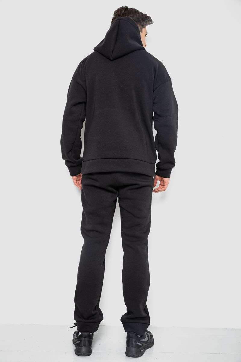 Спортивный костюм мужской на флисе, цвет черный, 177R235-1 — изображение 4